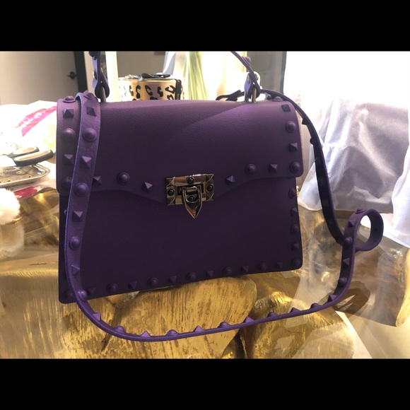 ⭐️Purple Jelly Spiked Bag⭐️ - Picture 8 of 8